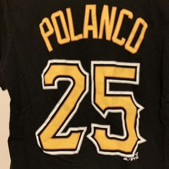 Pittsburgh Pirates Gregory Polanco Size Small Majestic T-Shirt - Picture 2 of 4